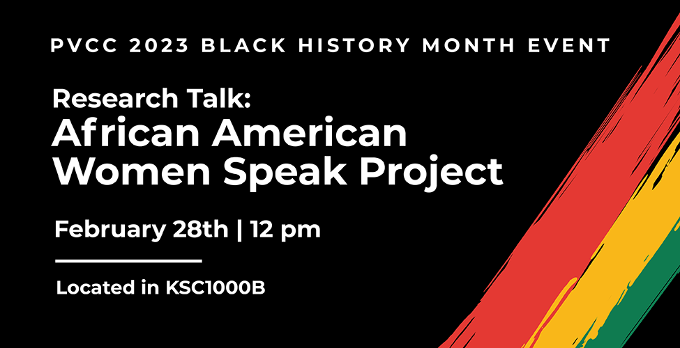 Research Talk: African American Women Speak Project