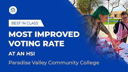 PVCC Earns Best in Class Award for Most Improved Voting Rate at a Hispanic-Serving Institution 